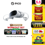 [WORKOUT SET] PICO 4 All-In-One VR Headset 4K (128GB/256GB) ฟรี STARTER PACK 2 เกม + 2 เกม LES MILLS BODYCOMBAT &amp; Peaky Blinders