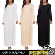 【Local Ready Stock】【NERO】MARCIA Inner Jubah Abaya / Long Inner / Kaftan / Muslimah  Dress Super Soft