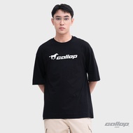 GALLOP : Oversized T-Shirt เสื้อยืดทรงโอเวอร์ไซส์ผู้ชาย รุ่น โพ้งหลัง GT9135 สี Black - แบล็ค/ ราคาป