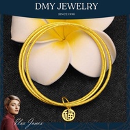 DMY Jewelry Gelang Emas Bangkok 916/Emas Bangkok Original Cop 916/Lucky Fu Pendant Frosted Multilaye