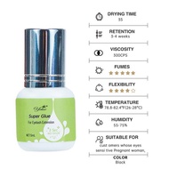 Yelix 5ml Extra Strong Eyelash Extension Glue for Sensitive Eyes Transparent  black 0.5 1sec Fast Dr