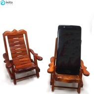 ISITA Desktop Phone Holder, Foldable Decorative Phone Holder Bracket, Home Decor Mini Decoration Crafts Deck Chair Cellphone Stand Travel