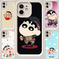 M-74 Crayon Shinchan White Case for iPhone 11 X XR 12 Mini 15 XS Pro Max