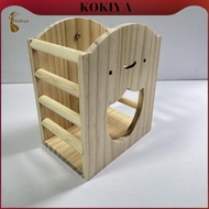 [kokiya] Wooden Hay Feeder for Rabbits, Small Animal Feeding Stand, Cage Accessories, Feeder, Hay Di