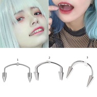 UU Dracula Nail Stainless Steel Smiley Piercing Jewelry Septum Piercing Body Decorations Vampire Fan