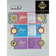 JET MUSLIM DINAR GOLD 999.9 BUNGA SERIES FINE GOLD BAR (1.0625g to 4.250g)
