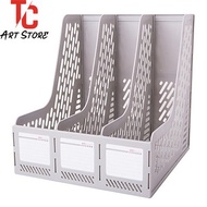 DELI vertical 3-compartment document rack - Gray - E9845