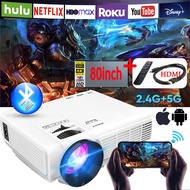 โปเจกเตอร์เล็ก โปรเจ็คเตอร์มินิ โปรเจคเตอร์ projector 1080P HD 1800 lumens มินิโปรเจคเตอร์ เครื่องฉา