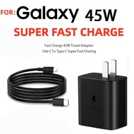 Super Fast 45W Fast Charger Head Kit And 1/1.5/2M Type C Charging Cable For Samsung S20/21/22 A70/71