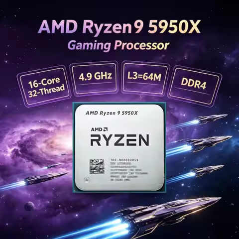 AMD Ryzen 9 5950X DDR4 3.4 GHz 16-Core 32-Thread Gaming CPU 105W but without cooler UP to 4.9GHz Soc