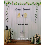 dekorasi lamaran 1 paket lengkap background tunangan simple backdrop wedding ukuran 2 meter