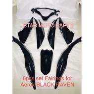 ♤6pcs set Fairings Black Raven for Aerox v1 / YAMAHA GENUINE
