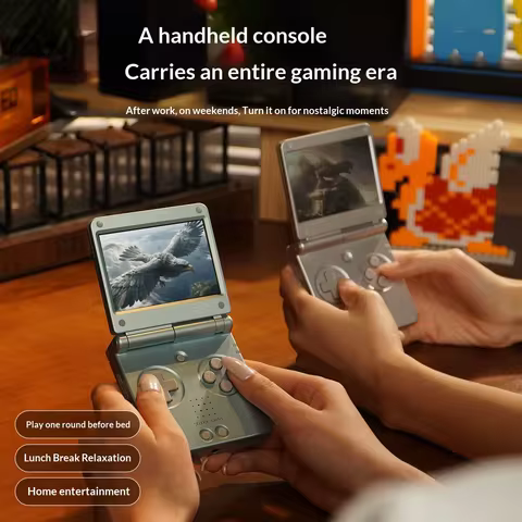 ANBERNIC RG SP Retro Flip Handheld Game Console 3.4 Inch Open Source Games Portable Connect To Tv IP