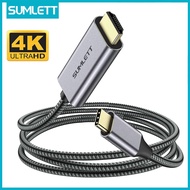Sumlett Type C to HDMI Cable Adapter(4K UHD),1.8M USB C Thunderbolt 3 Male to HDMI Male Compatible Cord Converter Support 4K*2K
