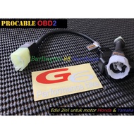 Promo Obd2 Obd2 Motorcycle Cable Honda Yamaha 2in1 Dlc Cable