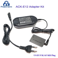 Powerwin ACK-E12อะแดปเตอร์กล้องถ่ายภาพ ACK ACKE12 E12 DR-E12แบตเตอรี่7.4V 2A แหล่งจ่ายไฟ AC สำหรับ EOS M200 M100 M10 M50 M2เมตร