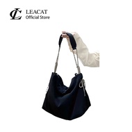 Leacat tote bag Leisure trendy knot Korean style commuting bag Large capacity single shoulder bag Co