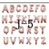 J 1 to 5  foil balloon letter alphabet 40-45 cm height party event $.15 per ps