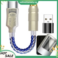 CX31993 HiFi  Type C to 3.5mm Headphone Amplifier Audio Decoder IEM AMP Mobile Phone Adapter Metal A