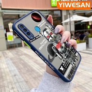 YIWESAN เคสสำหรับ Huawei Nova4 Nova 4E P30 Lite เคสโทรศัพท์แข็งกันแรงกระแทกฝ้าบางการ์ตูนที่สร้างสรรค์เคสซิลิโคนขอบสี่เหลี่ยมคลุมทั้งหมดเคสป้องกันเลนส์กล้อง