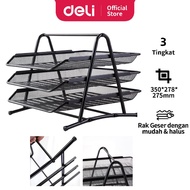 Deli File Document Tray 3 tier Mesh 350 278 (275mm x 1290g) E9181