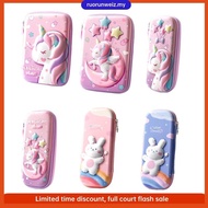 HIGHTUNE Large Capacity Pencil Box 3D Unicorn Pencil Case for Kids Pencil Pouch Kawaii Pencil Case for Girls