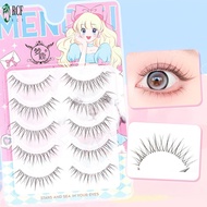5 Pair Strip Wispy Fake Lashes Thin Band Cosplay Manga Lashes
