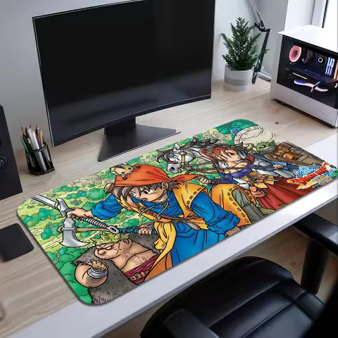 Game Dragon Q-Quest Journey Cursed King 8 S Mouse Pad Large Desk Mat Keyboard Ergonomic Office Rubbe