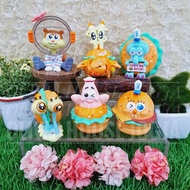 Action Figure Spongebob Burger Costume Set 6in1 Figure Spongebob Burger Set
