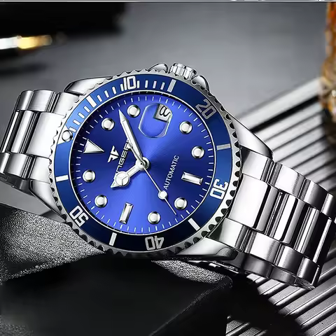 2025 FNGEEN 9001 Luxury Brand Men Watch Steel Tourbillon Skeleton Mechanical Watches Luminous Automa