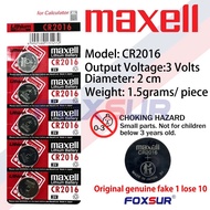 Maxell CR2016 3V Lithium Battery 1pc or 5pcs CR 2016 100% Original Maxell