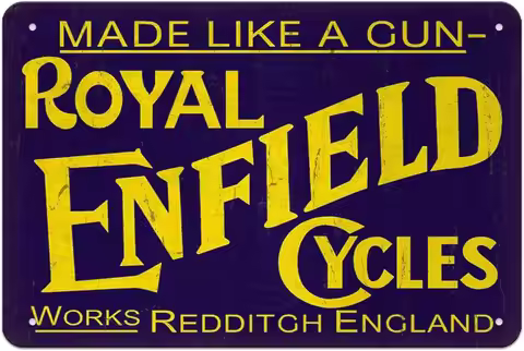 Royal Enfield Retro Metal Tin Sign Royal Poster Home, Garage, Man cave, Plate, Cafe, Pub, Motel Art 