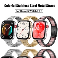 Stainless Steel Strap for Huawei Watch Fit 3 Metal Buckle Strap Huawei Watch Fit 3 Smartwatch Replac