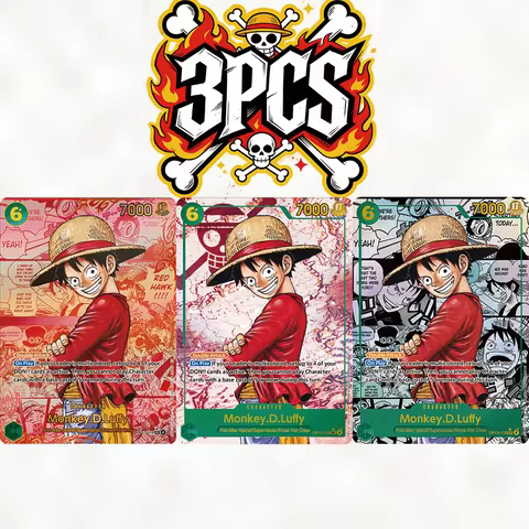 3PCS One Piece Game Collectible Cards 17 Different Cards in Total English Version of the Leader Seri