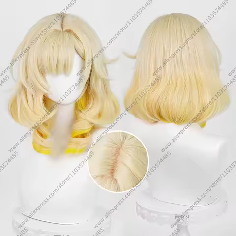 Game Aglaea Cosplay Wig 42cm Long Mixed Color Wigs Heat Resistant Synthetic Hair
