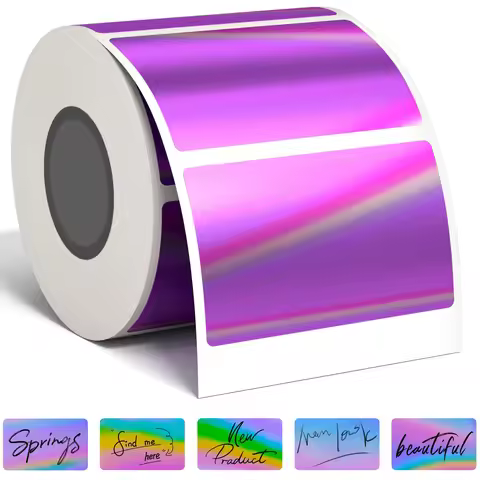 Purple Thermal Reflective Labels 40mm * 30mm / 1.58 inches * 1.18 inches Multifunctional Self-adhesi