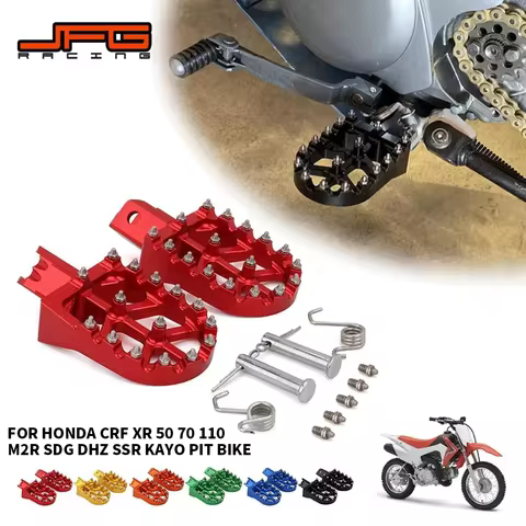 Motorcycle Universal CNC Colorful Footpeg Footrest Foot Pegs For HONDA CRF XR 50 70 110 M2R SDG DHZ 