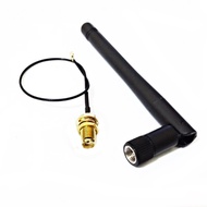 2.4 Ghz 3 Dbi Black Antenna With Pigtail Cable