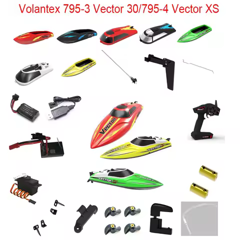 Volantex Racent 795-3 Vector 30 / 795-4 Vector XS RC Boat Parts: Shell Cover, Rudder Shaft Holder, P