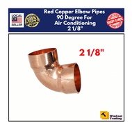 Red Copper Elbow Pipe 90 Degree For Air Cond 2 1/8"