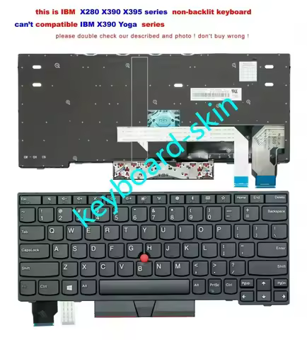 New for lenovo IBM Thinkpad X280 X390 X395 laptop US keyboard No-backlit SN20P33430