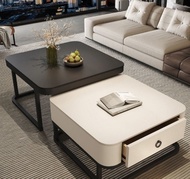 Tea Table Light  Modern Simple Square Living Room Home Small Unit Ins Style Retractable New Rock Boa