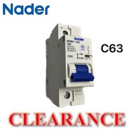 NADER NDM1-125 C63 / CDM1-125 C125 MINIATURE CIRCUIT BREAKER 230/400V~ 2P 10kA