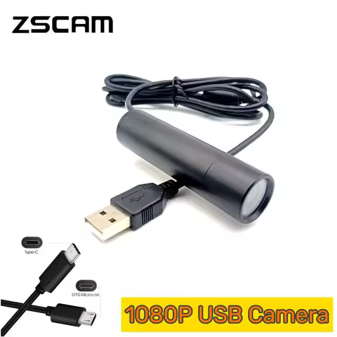 Mini Bullet Camera 1080P 2.0MP Drive-Free Type-C/USB Mini Camera for Android Computer Industrial Use