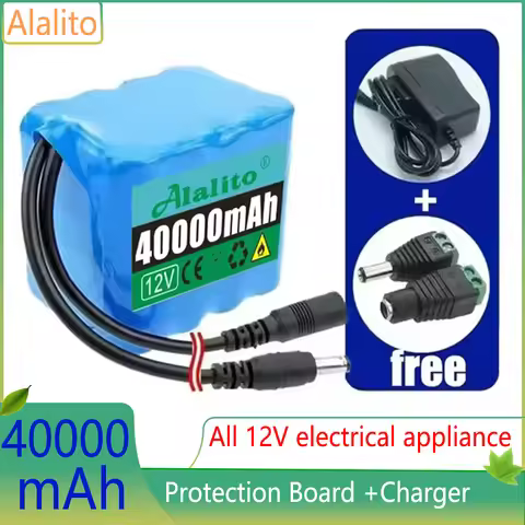Durable high capacity 3S2P-3S5P 12V 50Ah 18650 lithium-ion rechargeable battery with Bms lithium bat