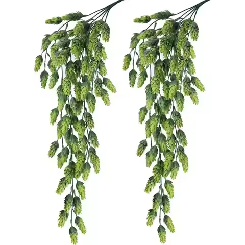 1PCS Artificial Hops Flower Vine Garland Plant Fake Hanging Vine Hops Faux Hops Indoor Outdoor Home 