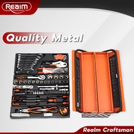 REAIM Toolbox 85PCS Tool Box Spanar Set Tool Box Heavy Duty Storage Total Drawer Wrench Set