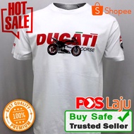 NEW ARRIVAL T-SHIRT DUCATI CUSTOM DESIGN-WHITE