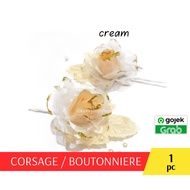 Corsage Wedding Corsage Wedding Committee Boutonniere Pin Brooch Flower Chest Suit Cream Color