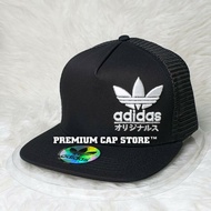 Snapback Cap Topi Trucker Jaring (ADIDAS TREFOIL JAPAN) Premium Quality Embroidery